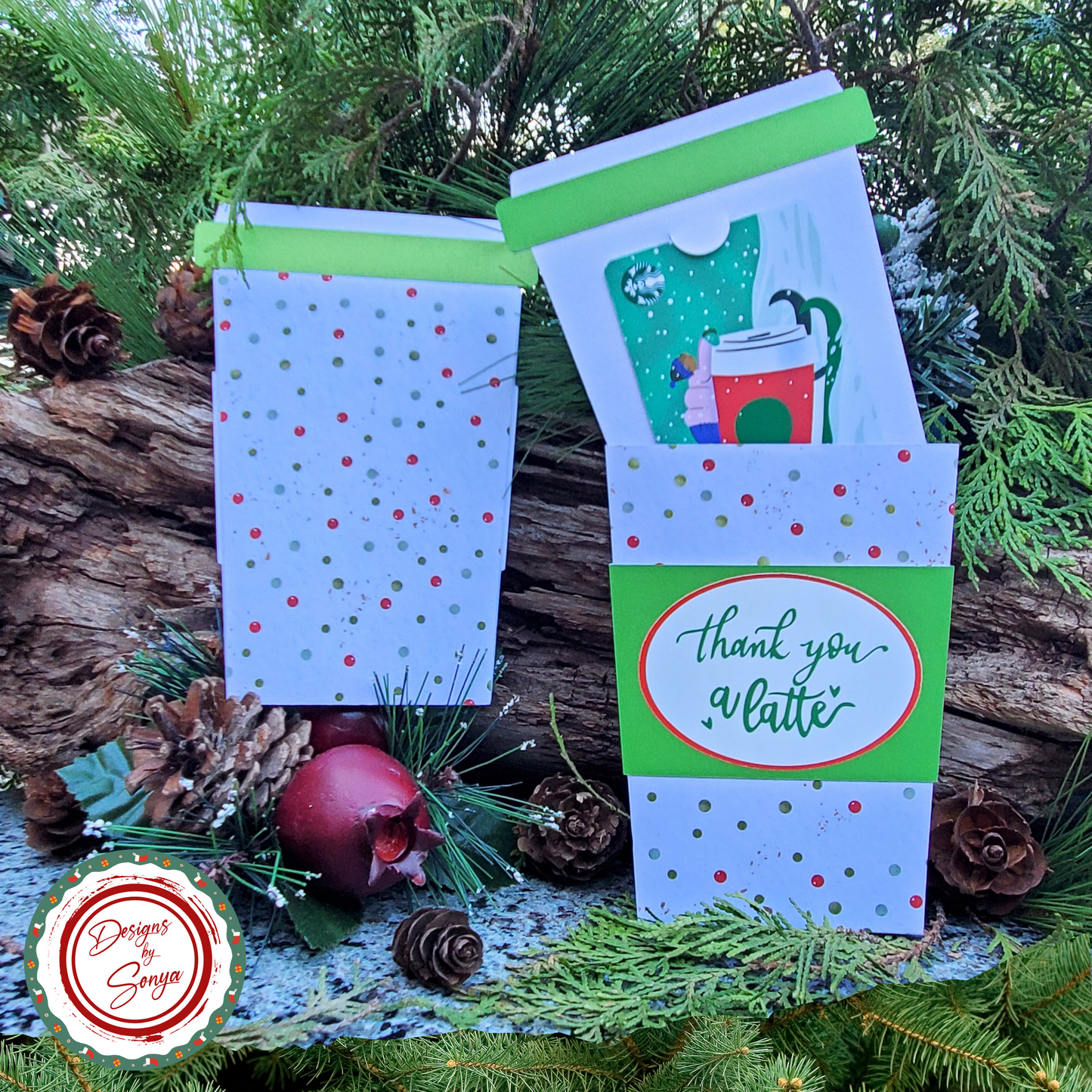 Christmas Coffee Cup Gift Card Holder β Thank You a Latte β Teacher Appreciation β Holiday Gift for Staff, Coworkers, Employees