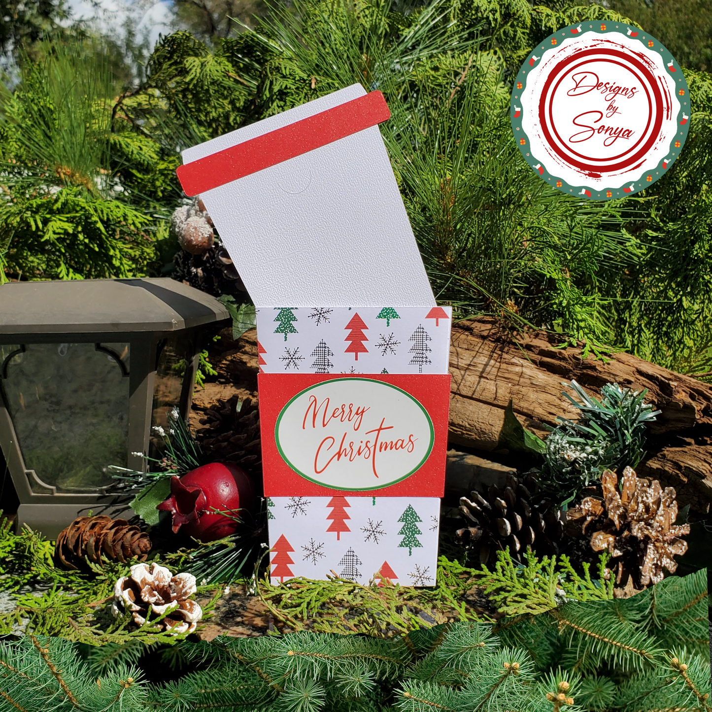 Christmas Tree Gift Card Holder – Coffee Cup Style | Festive Holiday Gift for Teachers, Coworkers, Friends | Merry Christmas Envelope