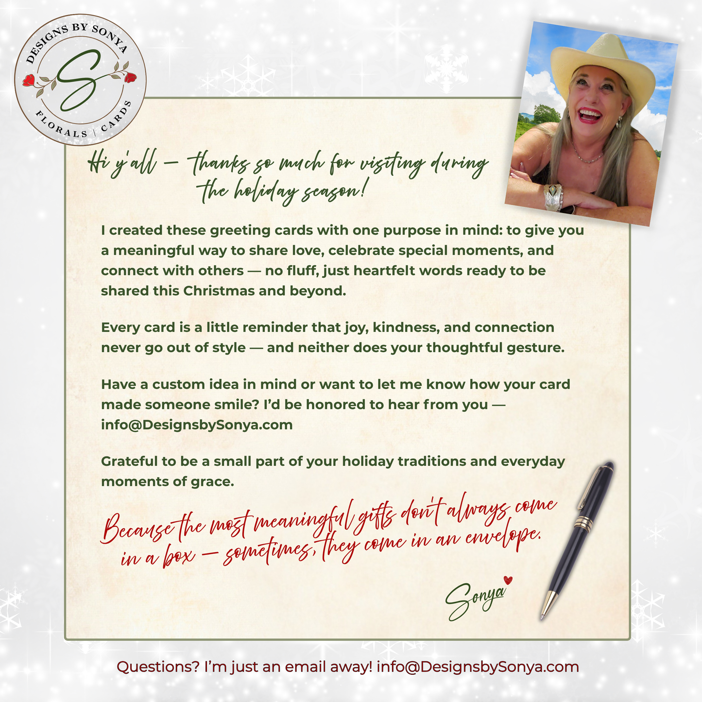 Merry Christmas Holly Card – Handmade A2 Holiday Greeting with Red Gems & Cutout Design – Limited Edition 5.5"x4.25" Card