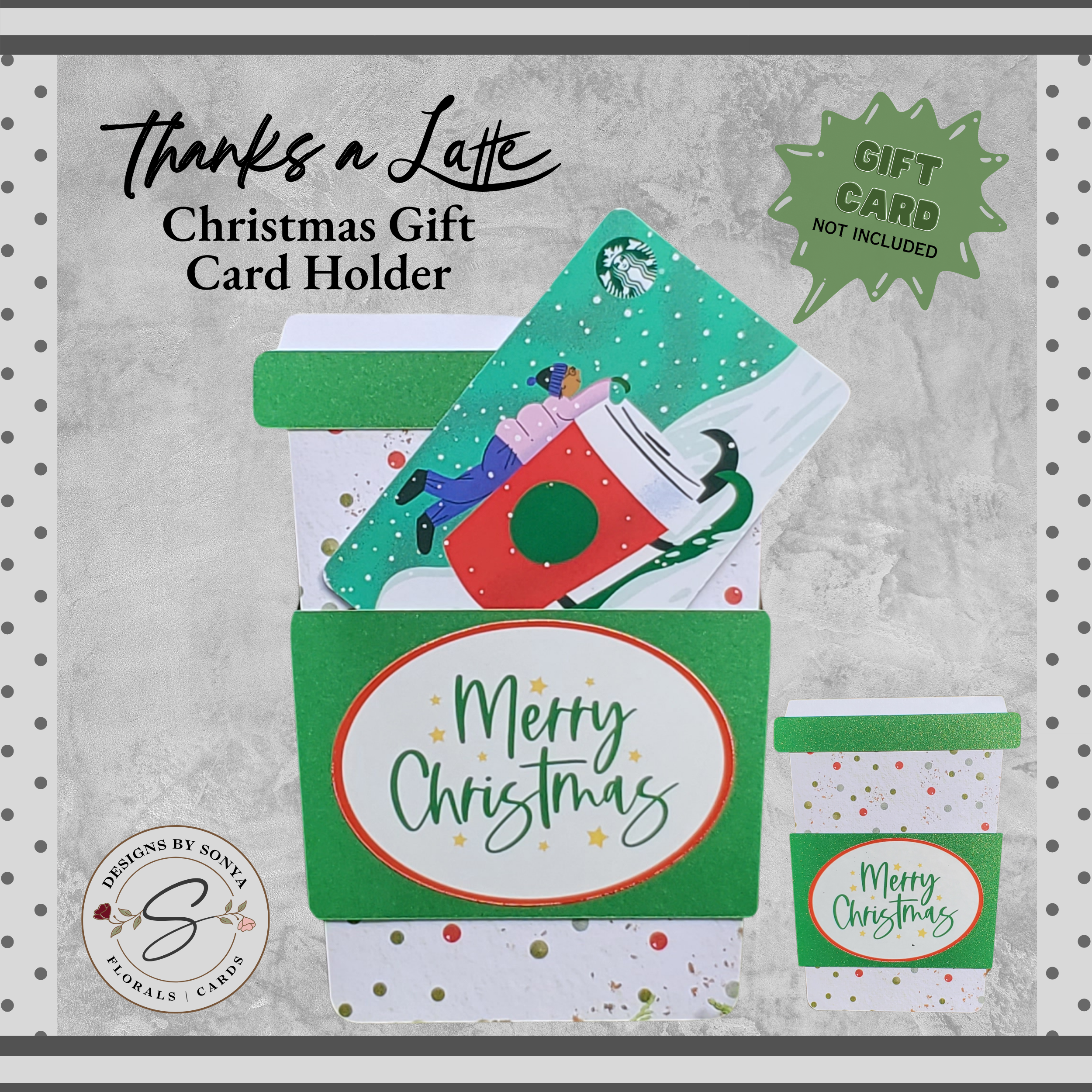 Show Appreciation this Holiday Season with a Unique Coffee Cup Designed Christmas Gift Card Holder