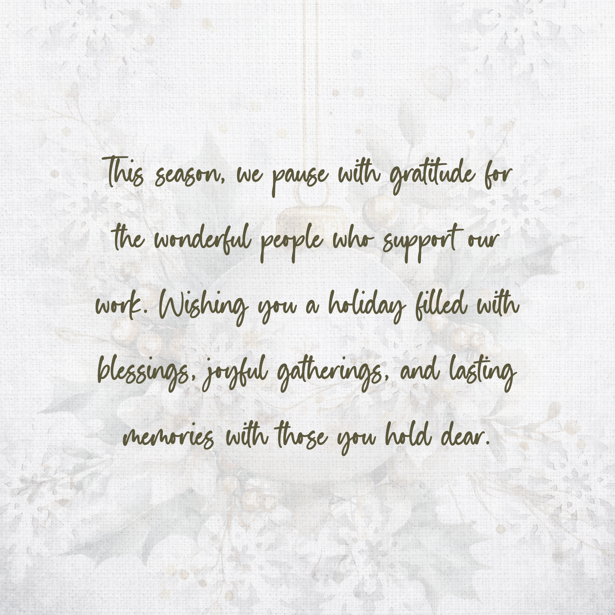 Handcrafted Ornament Design Christmas Card – Unique 7.25” Square Holiday Greeting, Red Satin Bows, Choice of 7 Interior Verses or Custom