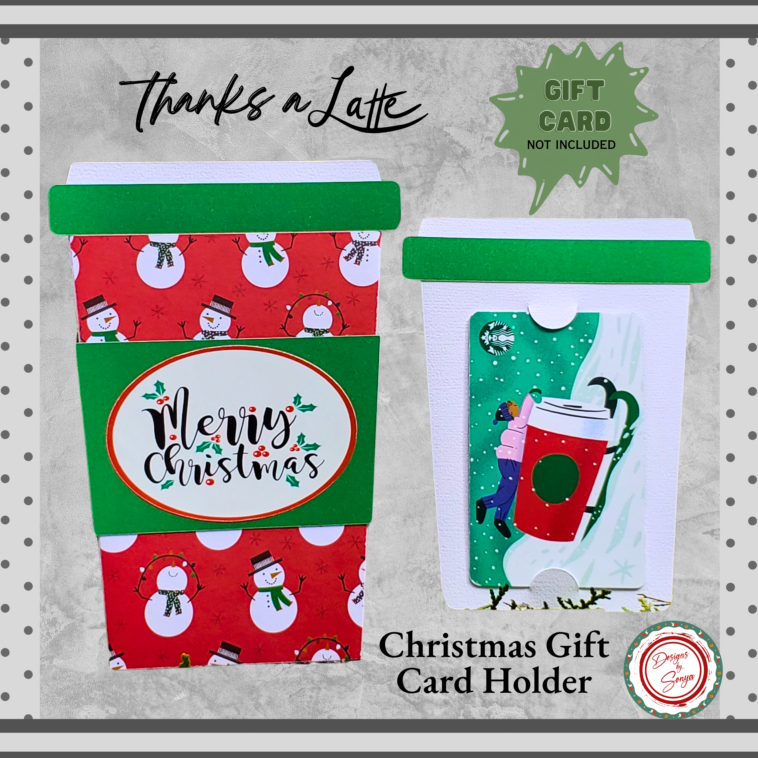 Snowman Christmas Gift Card Holder – Coffee Cup Pull-Out Card with Envelope – Holiday Gift for Teachers, Staff, Friends