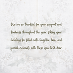 Handcrafted Ornament Design Christmas Card – Unique 7.25” Square Holiday Greeting, Red Satin Bows, Choice of 7 Interior Verses or Custom