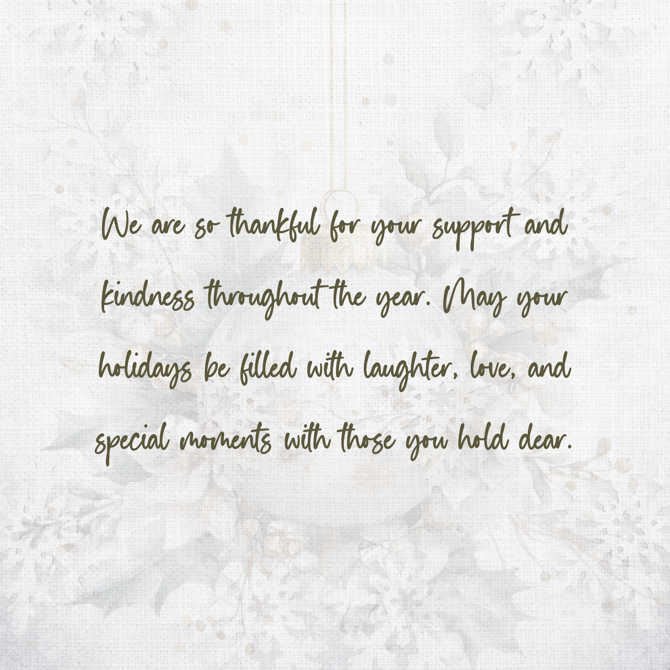 Handcrafted Ornament Design Christmas Card – Unique 7.25” Square Holiday Greeting, Red Satin Bows, Choice of 7 Interior Verses or Custom