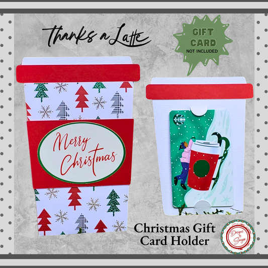Christmas Tree Gift Card Holder – Coffee Cup Style | Festive Holiday Gift for Teachers, Coworkers, Friends | Merry Christmas Envelope