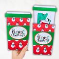 Handmade Christmas Gift Card Holder | Coffee Cup Gift Card Holder for Teachers, Coworkers & Coffee Lovers | Snowman Merry Christmas Design