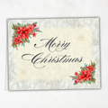 Printable Christmas Card | Poinsettia Christmas Card | Traditional Merry Christmas Note Card | A2 (5.5" x 4.25") PDF