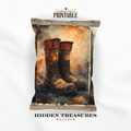 Firefighter Boots Appreciation Treat Wrapper | Printable Firefighter Thank You Gift | First Responder Hidden Treasures