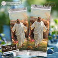 He Is Risen Easter Candy Bar Wrapper Printable – Resurrection Jesus Watercolor Chocolate Wrap for 1.55 oz Bars – Religious Spring Easter Basket Favor