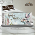 Watercolor Bunny Easter Candy Bar Wrapper Printable – Sweet Easter Wishes Chocolate Sleeve – Easter Basket Party Favor for Kids Teachers Friends