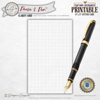 3x5 Grid Jotter Card Printable – Minimal Graph Note Card for Planning & Sketching – Pause & Pen™ Printable Pocket Stationery
