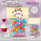 Printable Valentine’s Day Treat Bag Topper – Rainbow Kids Design – DIY Classroom Candy Bag Label for Teachers, Students & Party Favors