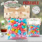 One-of-a-Kind Treat Bag Topper with Retro Star Bow Design
Festive printable treat bag topper featuring vintage-inspired holiday stars and a neutral bow design, perfect for Christmas party favors, candy bags, or small holiday gifts.
