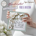 Handcrafted Square Sympathy Card – Peace & Reflection Florals, Memorial Condolence Card with Lined Coordinated Envelope, In Loving Memory Keepsake Gift
