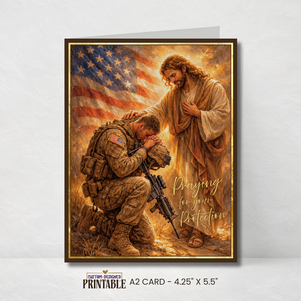 Military Prayer Card Printable, Praying for Your Protection