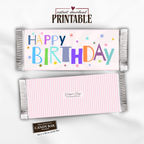 Printable Birthday Candy Bar Wrapper | Kids Birthday Party Favor | 1.55 oz Chocolate Bar (Copy)
