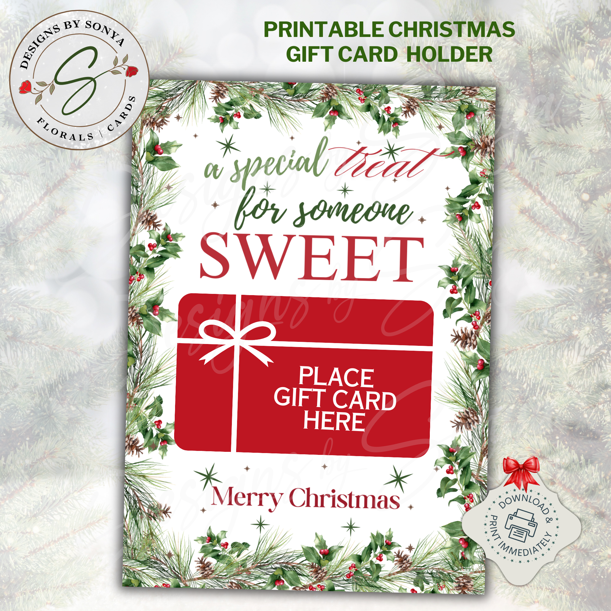 Printable Christmas Gift Card Holder
Snow Much Christmas gift card holder printable with snowman, lights, and snowflakes. “Thank You Snow Much for All That You Do” holiday design.