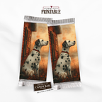 Printable Firefighter Appreciation Candy Bar Wrapper | Dalmatian Firehouse Thank You Gift