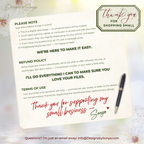 Policies and Support
Overview of digital format, refund policy, and terms of use, plus reassurance of fast, helpful customer support.