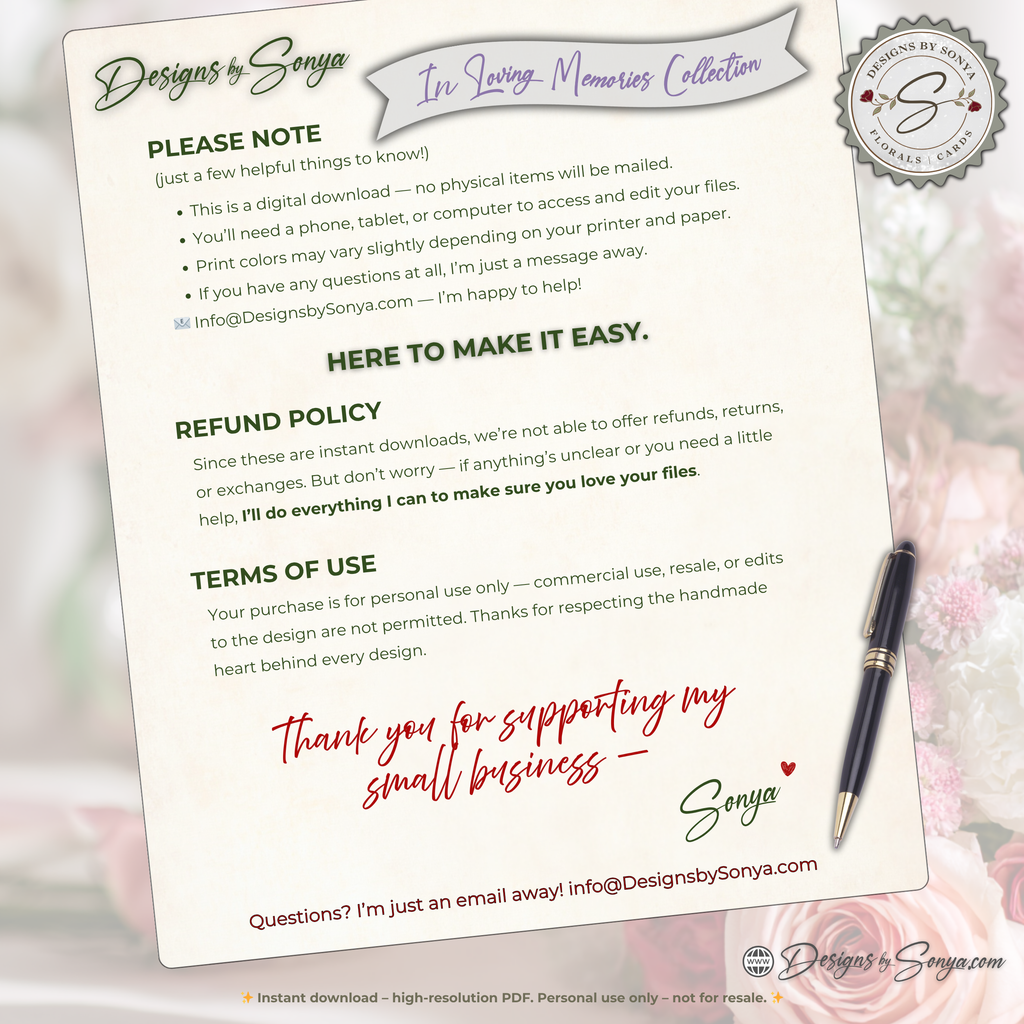 Printable Sympathy Card – Comfort & Healing Square Card, Instant Download, Thinking of You, Grief Support, Memorial Encouragement, Bereavement Note