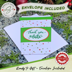 Handmade Christmas Gift Card Holder | Thank You a Latte Coffee Cup Gift Card Holder for Teachers & Coworkers | Festive Polka Dot Design