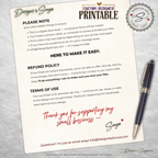 3x5 Grid Jotter Card Printable – Minimal Graph Note Card for Planning & Sketching – Pause & Pen™ Printable Pocket Stationery