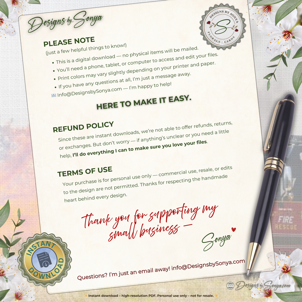 First Responder Candy Bar Wrapper Printable – Thank You Firefighter EMT Gift – Honor the Heroes Chocolate Wrapper – Fits 1.55 oz Candy Bar - Instant Download