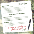 Refund Policy and Terms
Details of instant download policies, terms of use, and customer support for printable Christmas treat bag topper digital files.