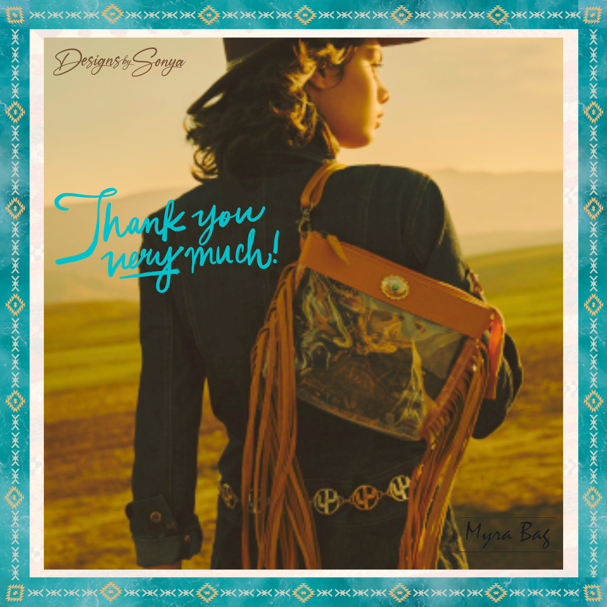 Southwestern Chocolate Leather Clear Crossbody Bag | Concert & Stadium Approved | Azura Myra Bag S-9553