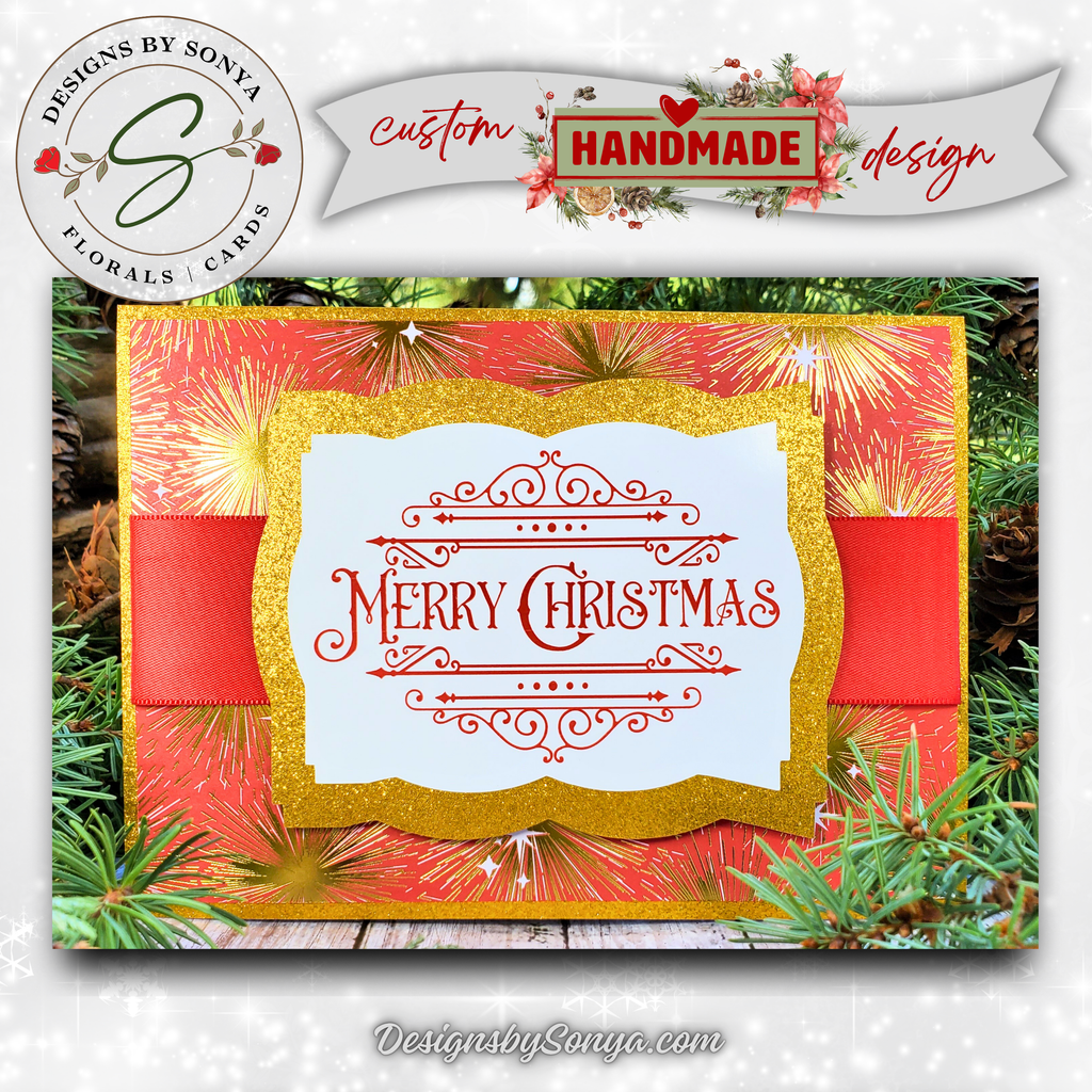 Holiday Greeting Card | Handcrafted Keepsake with Elegant Touches | A7 Christmas Card | Gift for Clients, Loved Ones & Friends