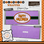 Custom Halloween Digital Candy Bar Wrapper | Printable Candy Bar Covers | Instant Download for Trick-or-Treat Party Favors | Fits 1.55 oz Hershey's Chocolate Bar
