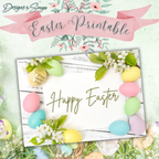 Happy Easter Egg Framed | Custom Designed | 5 x 7 Printable Greeting Card | Matching Envelope Included | Instant Download | Print from Home