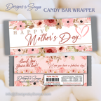 Mother’s Day Candy Bar Wrappers – Printable Chocolate Bar Wrappers – DIY Party Favor