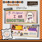 Custom Halloween Digital Candy Bar Wrapper | Printable Candy Bar Covers | Instant Download for Trick-or-Treat Party Favors | Fits 1.55 oz Hershey's Chocolate Bar