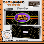 Custom Halloween Digital Candy Bar Wrapper | Printable Candy Bar Covers | Instant Download for Trick-or-Treat Party Favors | Fits 1.55 oz Hershey's Chocolate Bar