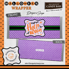 Custom Halloween Digital Candy Bar Wrapper | Printable Candy Bar Covers | Instant Download for Trick-or-Treat Party Favors | Fits 1.55 oz Hershey's Chocolate Bar