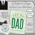 You're My Hero | Simple | Unique | Custom Designed Printable Greeting Card | Matching Message & Envelope | Instant Download | Print at Home