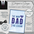 Father's Day | Simple | Unique | Custom Designed | Printable Greeting Card | Matching Message & Envelope | Instant Download | Print at Home