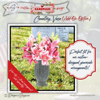 Gray Cemetery Vase with Dual Metal Stakes – Weather-Ready Graveside Flower Holder – Stable Weighted Design for Memorials & Headstones (Add-On Option)