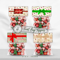 Printable Christmas Treat Bag Topper Collection | 4 Vintage Holiday Designs | Candy Bag Toppers for Classroom Parties & Christmas Gifts | 4" x 2" PDF