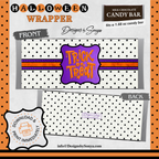 Custom Halloween Digital Candy Bar Wrapper | Printable Candy Bar Covers | Instant Download for Trick-or-Treat Party Favors | Fits 1.55 oz Hershey's Chocolate Bar