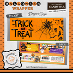 Custom Halloween Digital Candy Bar Wrapper | Printable Candy Bar Covers | Instant Download for Trick-or-Treat Party Favors | Fits 1.55 oz Hershey's Chocolate Bar