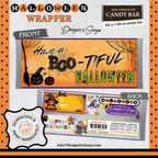 Custom Halloween Digital Candy Bar Wrapper | Printable Candy Bar Covers | Instant Download for Trick-or-Treat Party Favors | Fits 1.55 oz Hershey's Chocolate Bar