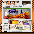 Custom Halloween Digital Candy Bar Wrapper | Printable Candy Bar Covers | Instant Download for Trick-or-Treat Party Favors | Fits 1.55 oz Hershey's Chocolate Bar