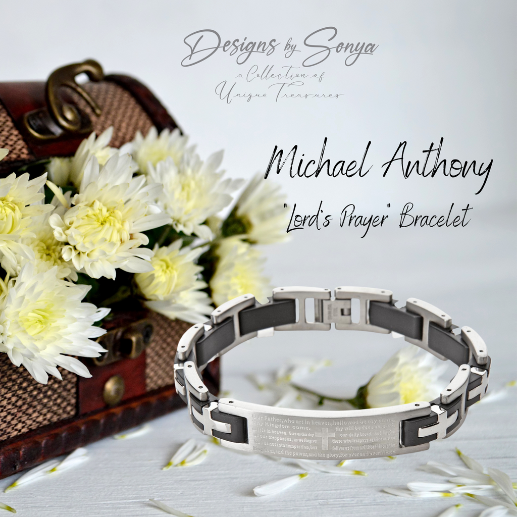 Lord's Prayer | Stainless Steel ID Style Bracelet | Michael Anthony Jewelry | Brand New in Box | Perfect Gift for Graduation or Father's Day