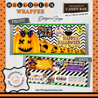 Custom Halloween Digital Candy Bar Wrapper | Printable Candy Bar Covers | Instant Download for Trick-or-Treat Party Favors | Fits 1.55 oz Hershey's Chocolate Bar