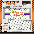 Custom Halloween Digital Candy Bar Wrapper | Printable Candy Bar Covers | Instant Download for Trick-or-Treat Party Favors | Fits 1.55 oz Hershey's Chocolate Bar