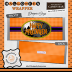 Custom Halloween Digital Candy Bar Wrapper | Printable Candy Bar Covers | Instant Download for Trick-or-Treat Party Favors | Fits 1.55 oz Hershey's Chocolate Bar