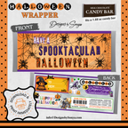 Custom Halloween Digital Candy Bar Wrapper | Printable Candy Bar Covers | Instant Download for Trick-or-Treat Party Favors | Fits 1.55 oz Hershey's Chocolate Bar
