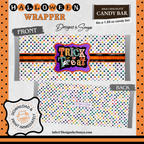 Custom Halloween Digital Candy Bar Wrapper | Printable Candy Bar Covers | Instant Download for Trick-or-Treat Party Favors | Fits 1.55 oz Hershey's Chocolate Bar